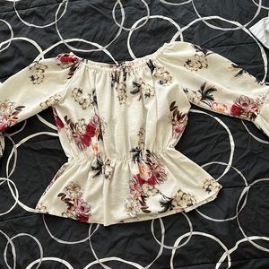 Off the shoulder floral top